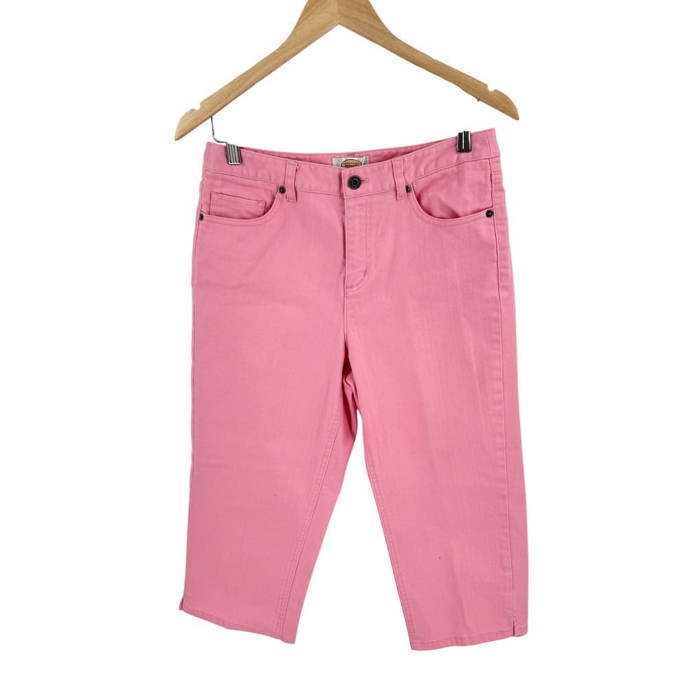 Vintage 90s Talbots Petites Capri Jeans Pink 8P Summer Bright Preppy Coastal‎